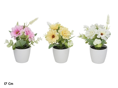 Изображение Artificial Butterfly Ranunculus Pot 17 cm, 12x12x17 cm, LITO