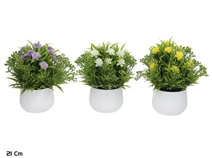 Изображение Artificial Camellia Grass Pot 21 cm, 15x15x21 cm, LITO