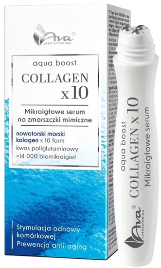 Изображение Ava AVA LABORATORIUM_Aqua Boost Collagen mikroigowe serum na zmarszczki mimiczne 15ml