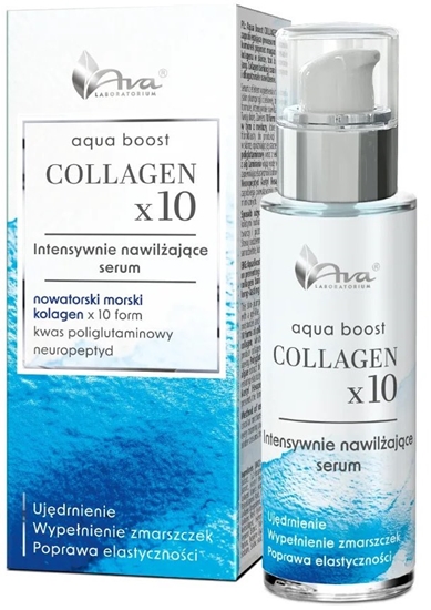 Изображение AVA LABORATORIUM_Aqua Boost Collagen inetnsywnie nawilajce serum do twarzy 30ml