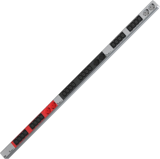 Picture of Bachmann IT PDU ALU 1U 24x C13 6x earthing contact CEE 3x 16A red