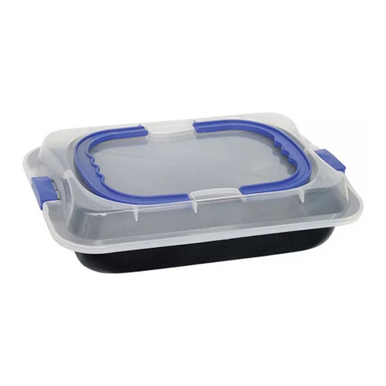 Изображение Baking tin with lid, non-stick coating,  36x24.5x5.5cm, Kinghoff, KH 4197