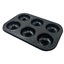 Attēls no Baking tin, metal, for 6 muffins, with non-stick coating, black, 26.5x17.5 cm, Klausberg, KB 7840