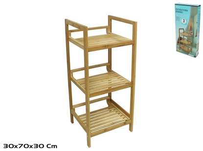 Picture of Bamboo Shelving Unit, 3 Levels, 30.00 x 30.00 x 70.00, BATH&GO