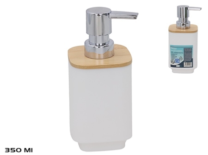 Picture of Bamboo Soap Dispenser, 350 ml, 7.50 x 7.50 x 16.50, BATH&GO