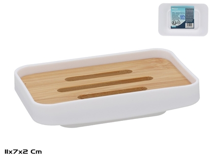 Picture of Bamboo Soap Holder For Baths, 12.00 x 8.00 x 3.00, BATH&GO