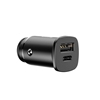 Изображение Baseus 30 W ātrais automašīnas lādētājs ar USB portu QC4.0+ un USB-C PD 3.0