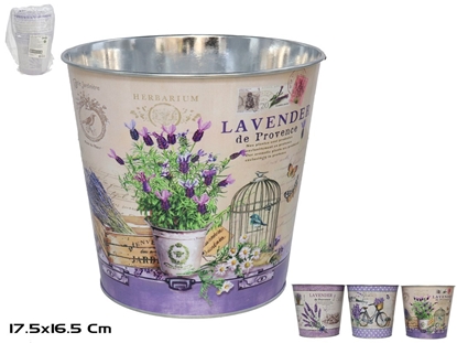 Attēls no Bejar 3 Assortment Oval Zinc Plated Bucket 17.5x16.5x13 cm, GARDEN ENJOY
