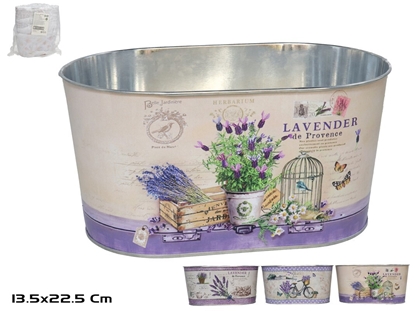 Attēls no Bejar 3 Assortment Oval Zinc Plated Bucket 22.5x13.5x11 cm, GARDEN ENJOY