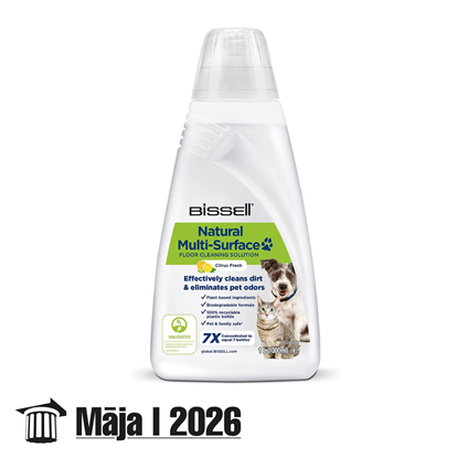 Изображение Bissell Natural Multi-Surface Pet Floor Cleaning Solution for  Bissell CrossWave  SpinWave  SpinWave Robot HydroWave machines  1000 ml 3122