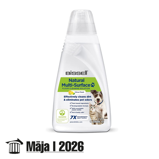 Изображение Bissell Natural Multi-Surface Pet Floor Cleaning Solution for  Bissell CrossWave  SpinWave  SpinWave Robot HydroWave machines  1000 ml 3122