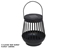 Изображение Black Solar Lantern, 1 LED, 12.50 x 12.50 x 15.00, GARDEN ENJOY