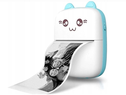 Изображение Blun Cat Mini printer Mini printeris with 11 thermo paper rolls 75mm