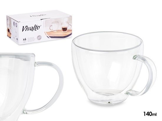 Picture of Borosilicate coffee cup 140 ml, 8×10.5×7.5 cm, 85374, Kinvara