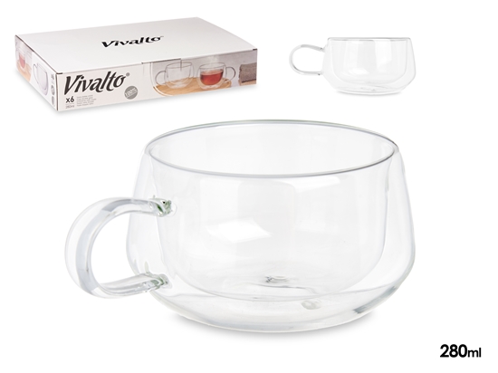 Picture of Borosilicate tea cup 280 ml, 6×14×10 cm, 85368, Kinvara