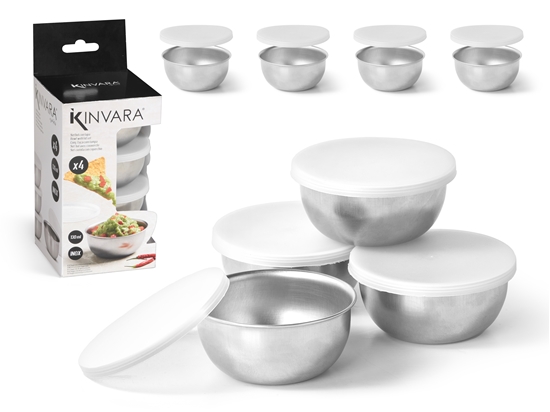 Picture of Bowl with lid, 3 pieces, 130 ml, 21.5×9×9 cm, 11523, Kinvara