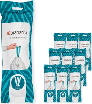 Picture of Brabantia Worki na mieci PerfectFit rozmiar W 5L 200szt 10x20 137884