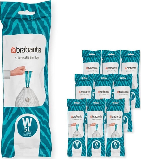 Picture of Brabantia Worki na mieci PerfectFit rozmiar W 5L 200szt 10x20 137884