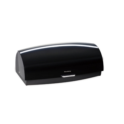 Picture of Bread bin, metal body, polystyrene lid, 45 × 28.5 × 17 cm, black, Klausberg, KB 7931