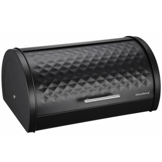 Picture of Bread box, steel, black Klausberg, Size: 38 x 28 x 18.5 cm KB 7453