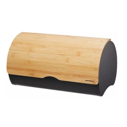 Picture of Breadbox, wooden, black color, 38x24x20,5cm Klausberg, KB 7712
