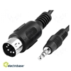 Изображение Cable; DIN 5pin plug,Jack 3.5mm plug; 1.5m; black