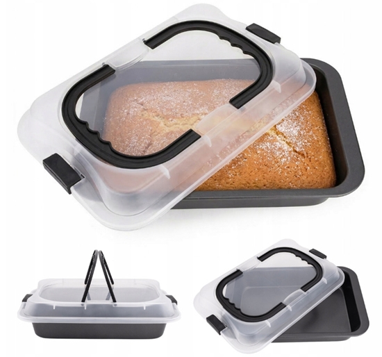 Изображение Cake pan with lid, 36.5*24.5*5.5cm, 6060, Kamille