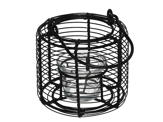 Изображение Candle Holder W/ Crystal Glass, 11.00 x 11.00 x 10.00, GARDEN ENJOY