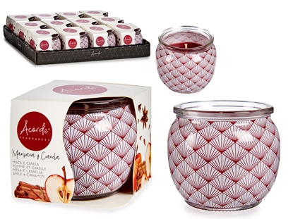 Picture of Candle in glass container, apple and cinnamon, 13573, Acorde
