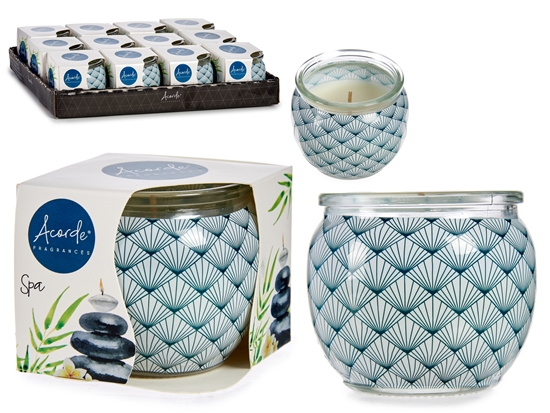 Picture of Candle in glass container, Spa Home, 6.3×7.5×7.5 cm, 52008, Acorde