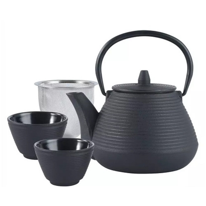 Picture of Cast iron tea pot with filter and cups Kinghoff KH 1846