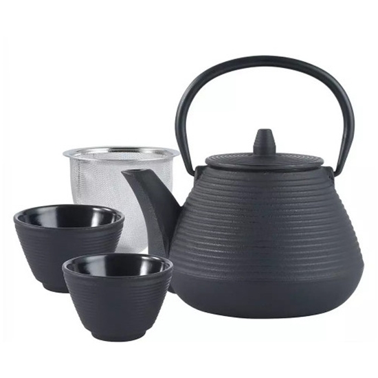 Picture of Cast iron tea pot with filter and cups Kinghoff KH 1846