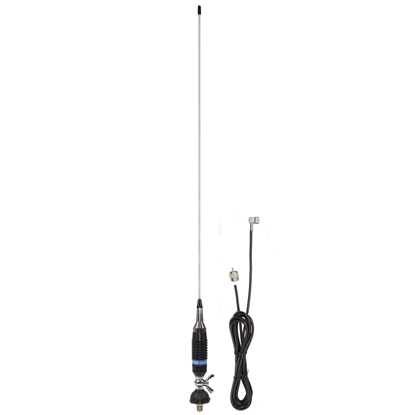 Изображение CB antena 120 cm, 26–30 MHz, 600 W ar 4 m RG58 kabeli (PNI-S9CAB)