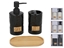 Изображение Ceramic Bathroom Set, Soap Dispenser and Toothbrush Holder, 7.50 x 9.00 x 16.50, BATH&GO