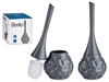 Изображение Ceramic toilet brush, modern shape, grey, 38.5×14×14 cm, 85141, Berilo