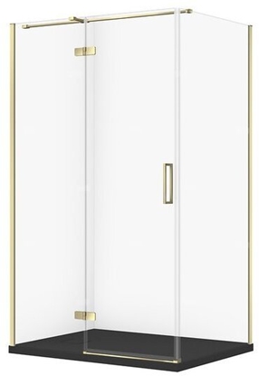 Attēls no Cersanit SET C591 KABINA CITY LEWA ZOTA 120X90X195+TAKO SLIM CZARNY MAT WIR
