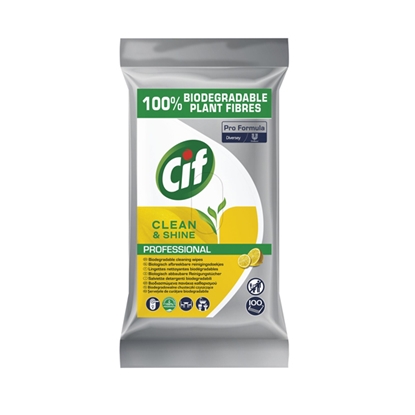 Изображение CIF PROFESSIONAL Clean & Shine Universālas virsmu uzkopšanas salvetes (100gb.