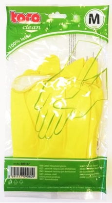 Изображение Cimdi gumijas M (dzelteni)