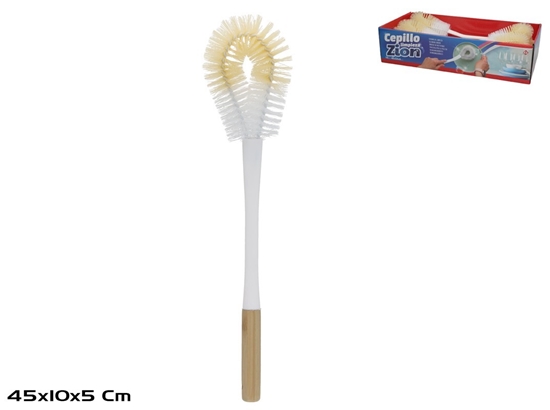 Изображение Cleaning Brush with Bamboo Handle, 45 x 10 x 5 cm