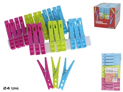 Изображение Clothes pegs x24 pcs 1.5x1x9 cm, GERIMPORT