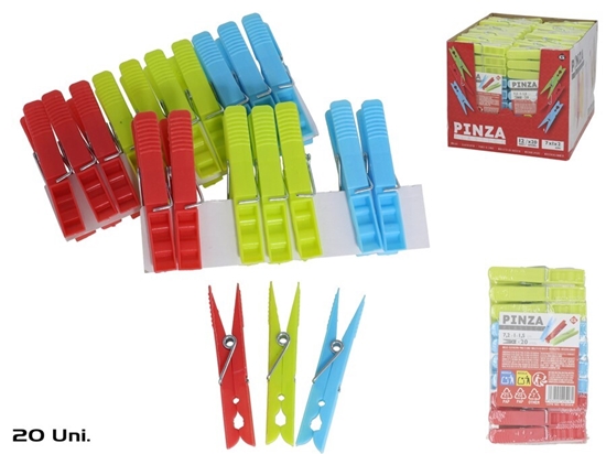 Изображение Clothespins 20pcs, 1x1x7 cm, GERIMPORT