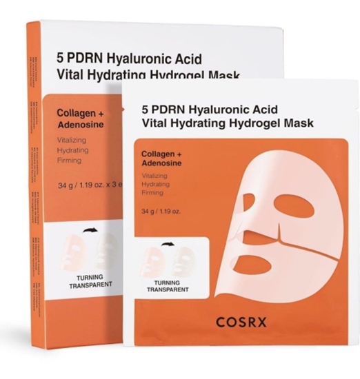 Picture of COSRX 5 PDRN Hyaluronic Acid Vital Hydrating Hydrogel Mask 34g × 3pcs