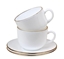 Attēls no Cup set, 210ml, 12 pieces, round, opal white with gold, KINGHoff KH 1929
