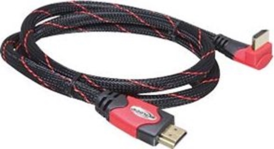 Picture of Delock Cable High Speed HDMI with Ethernet – HDMI A male > HDMI A male angled 4K 2 m