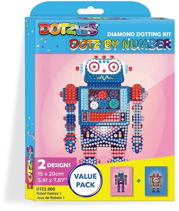 Picture of DIAMOND DOTZ DIAMOND DOTZ DOTZ BY NUMBER ROBOT GAMES