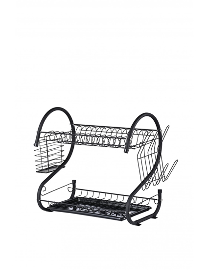 Изображение Dish dryer Rosberg R53000H, Black, 2 levels, 40x25x39cm