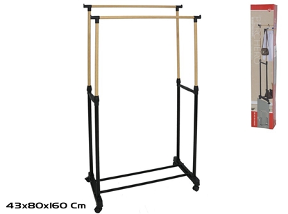 Picture of Double Coat Rack 80x43x93–160 cm