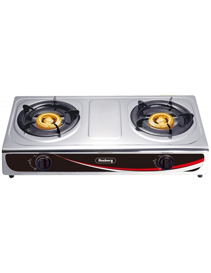 Picture of Double gas hob Rosberg R51454AD, 30 mbar, Stainless steel, Cast iron  burners
