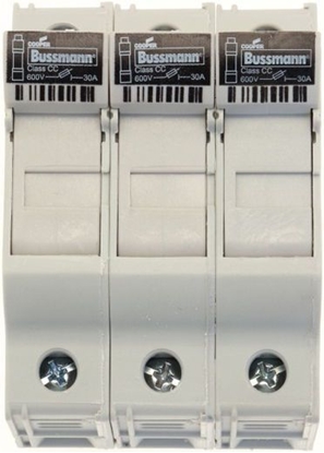 Attēls no Eaton Podstawa bezpiecznikowa cylindryczna 10x38mm 3P 30A (CHCC3DU)