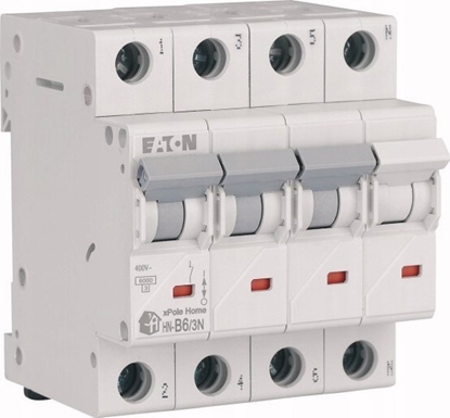 Picture of Eaton Wycznik nadprdowy 3P+N B 6A 6kA AC xPole Home HN-B6/3N 194898